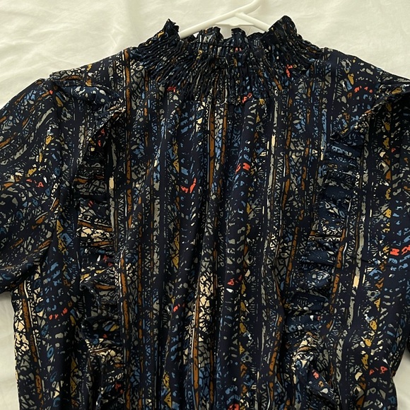 Mock-Neck Frilled Gown Dress - Picture 4 of 4